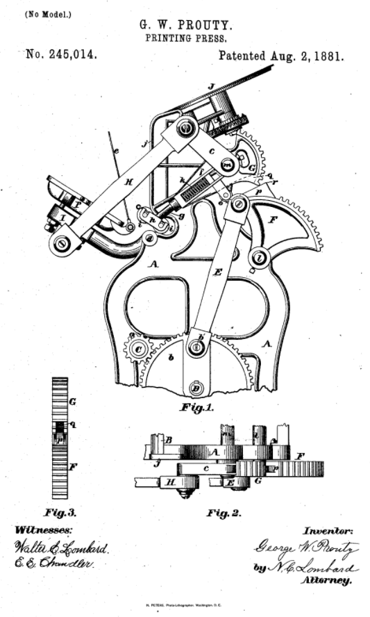 Le brevet du premier modèle de la Prouty.